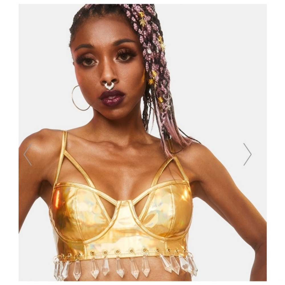 Dolls Kill Club Exx Majestic Warrior Bustier